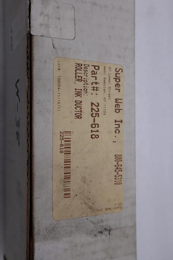 Used NEW SUPERWEB INK DUCTOR ROLL 31821  PART 225-618 STOCK W-38