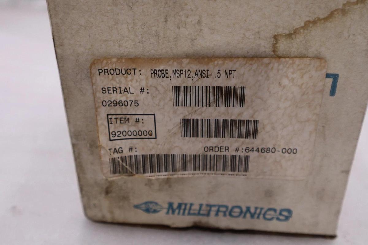 Used MILLTRONICS MSP-12 MOTION SENSING PROBE - STOCK GF395