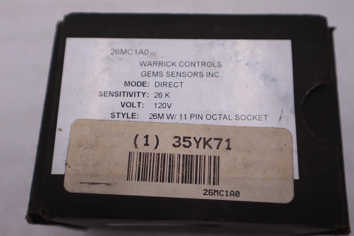 Used Warrick-Gems Sensors & Controls 26MC1A0 NEW OPEN BOX STK K3979CC