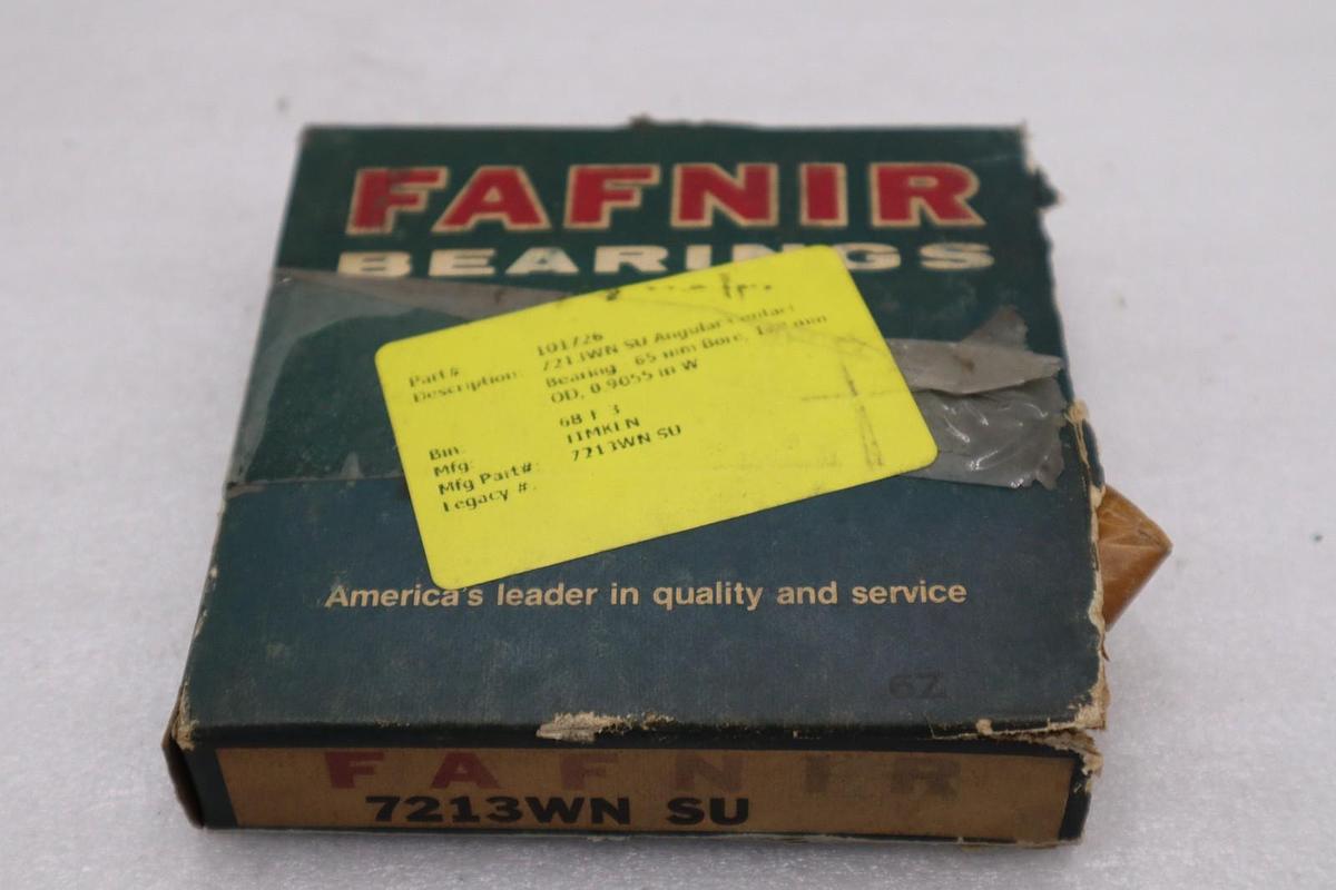 Used NEW OPEN BOX Fafnir 7213WN SU Angular Contact Bearing STK L233CC