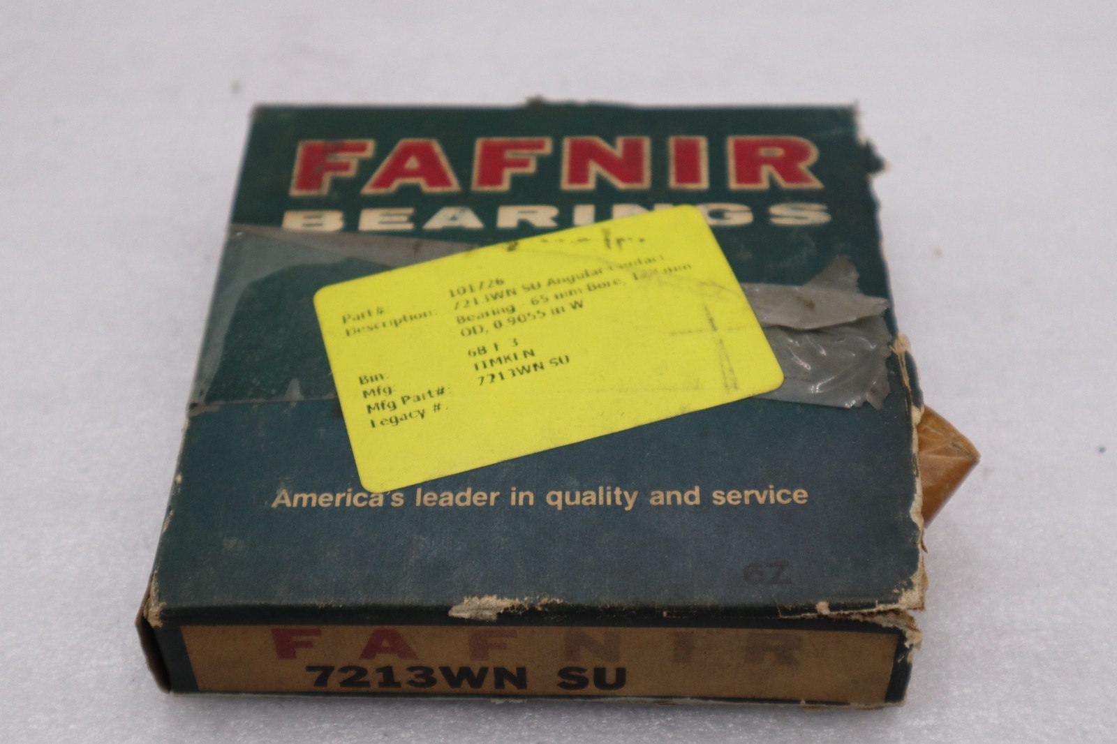 Used NEW OPEN BOX Fafnir 7213WN SU Angular Contact Bearing STK L233CC
