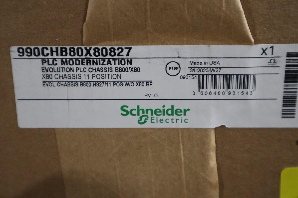 NEW Schneider Electric 990CHB80X80827 EVOLUTION PLC CHASSIS  11 POSITION #G3