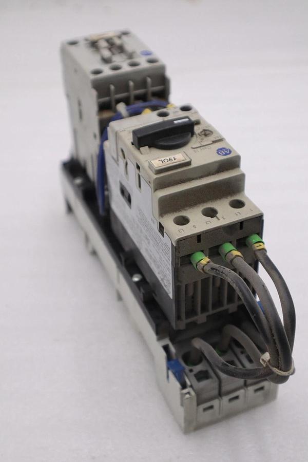Used ALLEN BRADLEY 140M-D8E-C16 CIRCUIT BREAKER WITH 100-C23*10 CONTACTOR STOCK 4824A