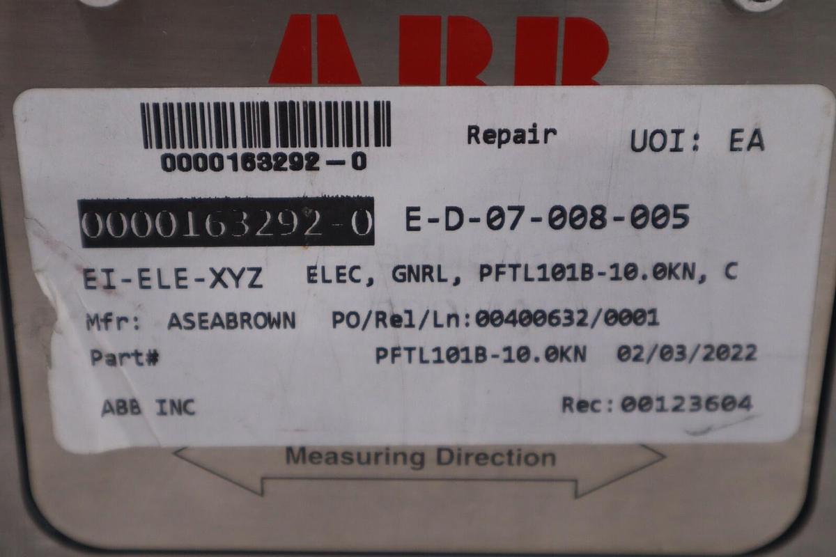 NEW ABB PFTL 101B/ PFTL101B Pillow Block Load Cell 10.0 KN STOCK GS17