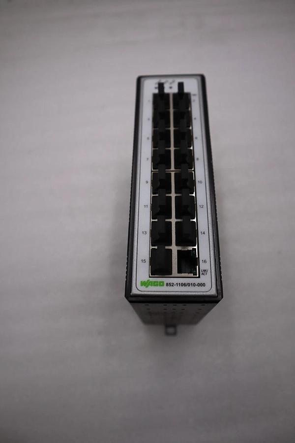 NEW OPEN BOX WAGO 852-1106/010-000 NETWORK SWITCH 16 Ethernet ports STK H912A