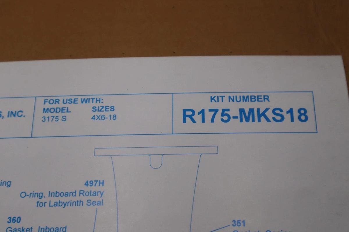 Used GOULDS R175-MKS18 Repair Kit - STOCK GF691