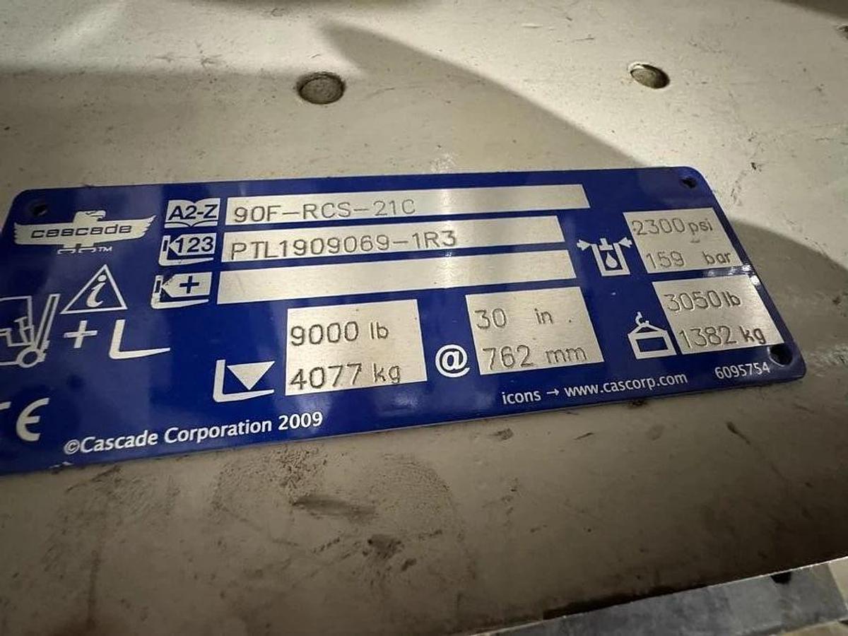 Used 12,000 LB YALE ELECTRIC ROLL CLAMP TRUCK WITH 60" CASCADE CLAMP ERC120VHN48TE094