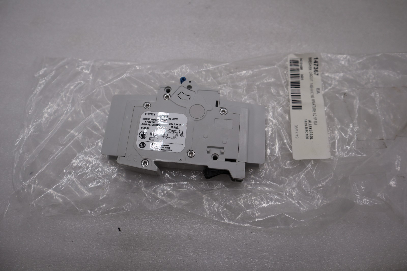 Used NEW OPEN BOX AB Allen Bradley 1489-M1C100 miniature circuit breaker STK H1095A