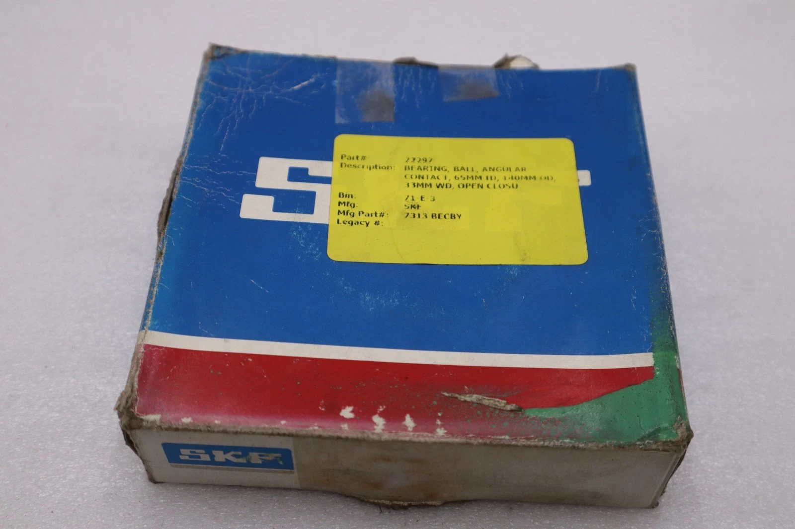 Used NEW OPEN BOX SKF 7313-BECBY ANGULAR CONTACT BEARING STK L221CC