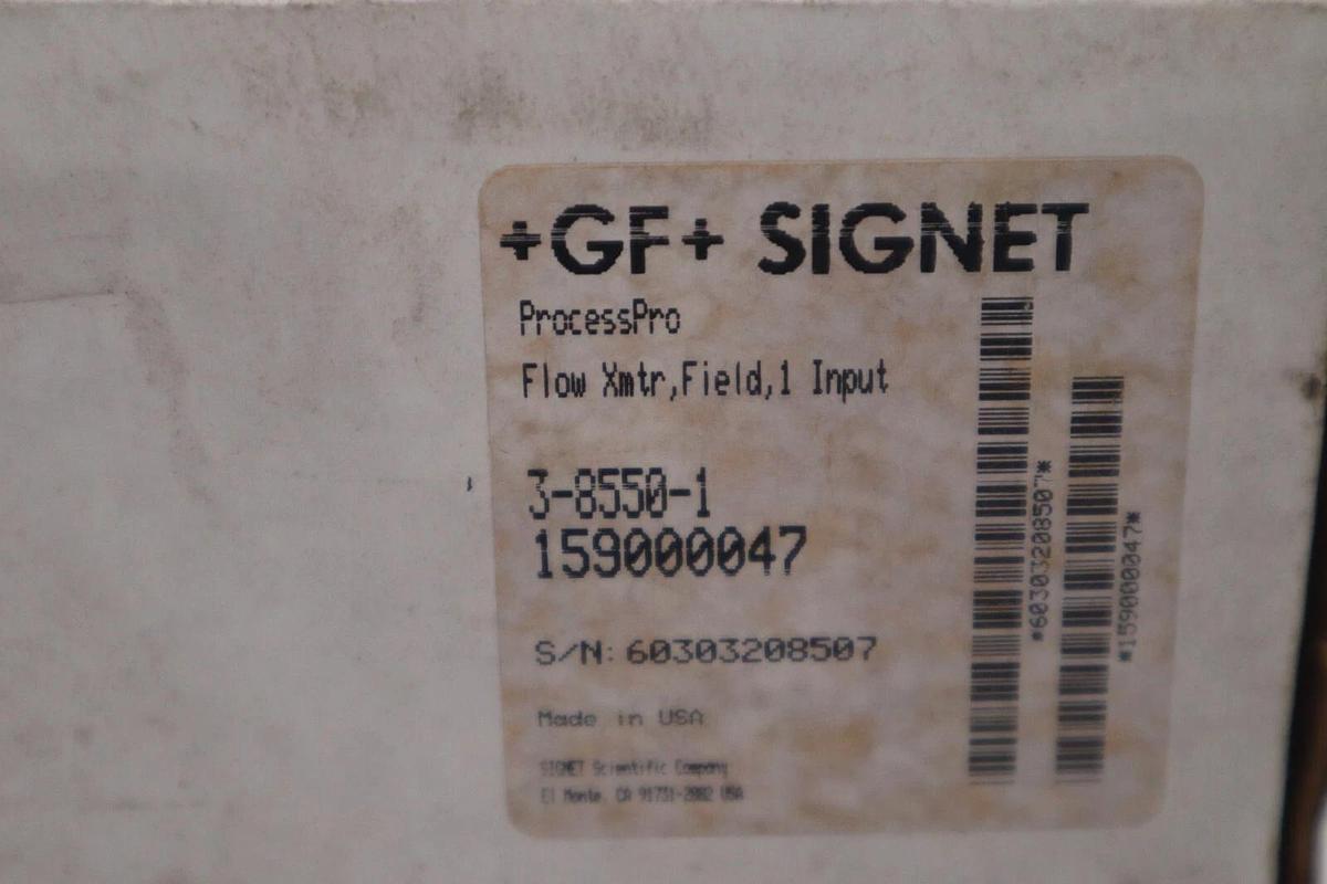GEORGE FISCHER SIGNET 159000047 385501 PROCESS FLOW METER 3-8550-1 NEW #5581A
