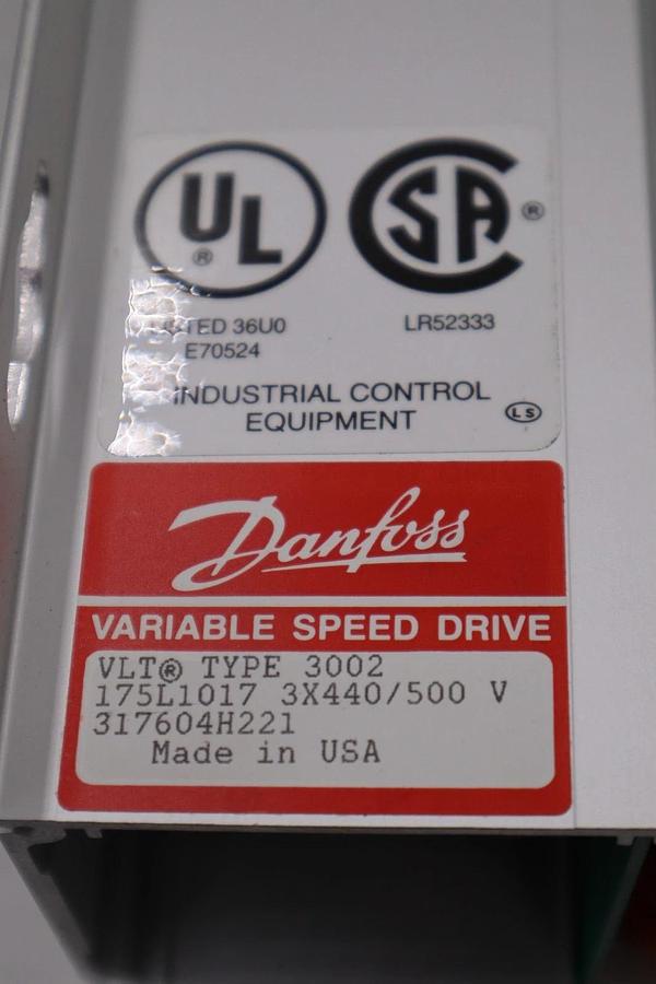 Used NEW Danfoss 175L1017 VLT Type 3002 Variable Speed Drive 440-500V STOCK H1857