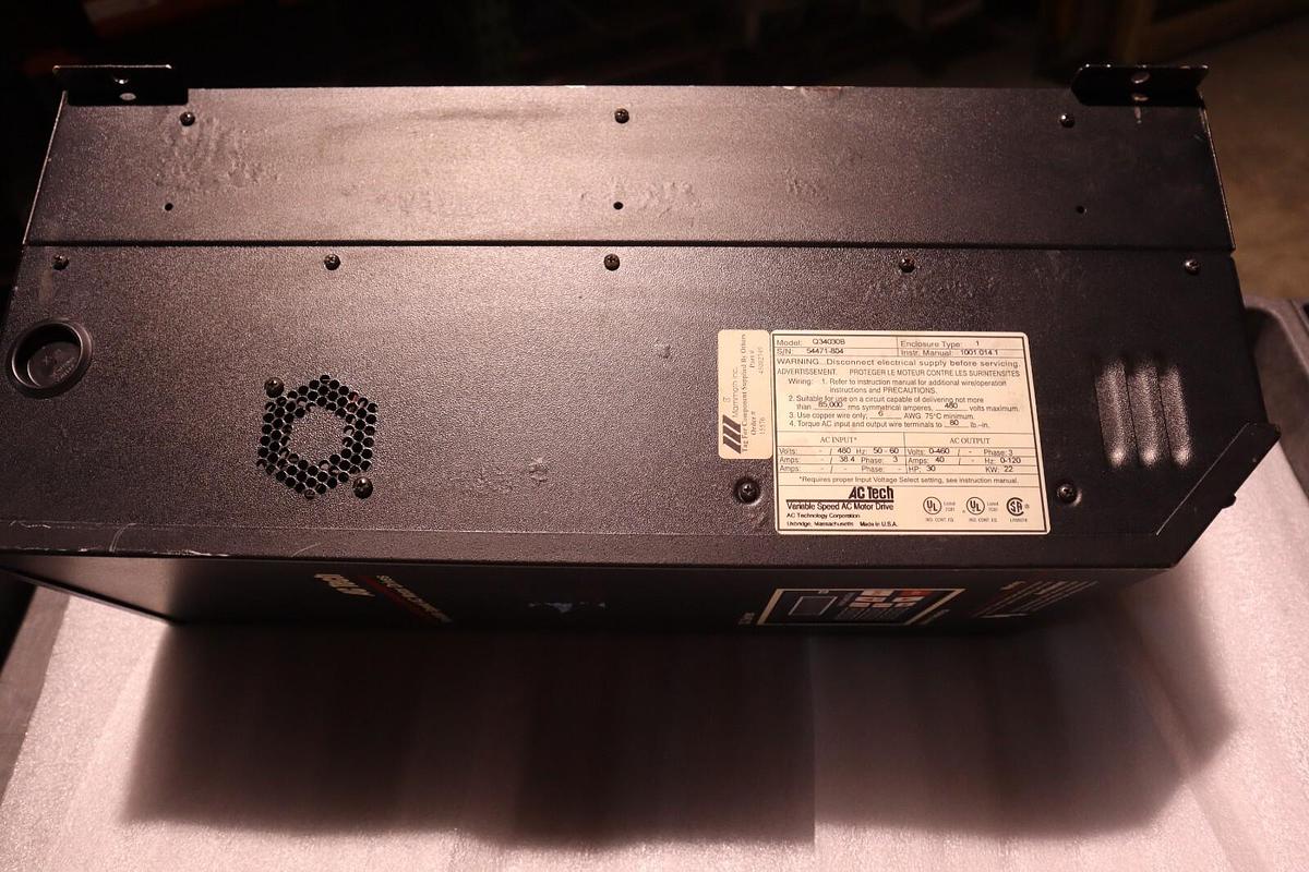 Used AC Tech Variable Speed AC Motor Drive Model Q34030B Type 1 New Open Box #601-A