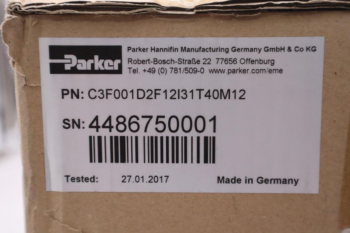 Used PARKER HANNIFIN C3F001D2F12-I31-T40-M12 / C3F001D2F12I31T40M12 TESTED STOCK 2424