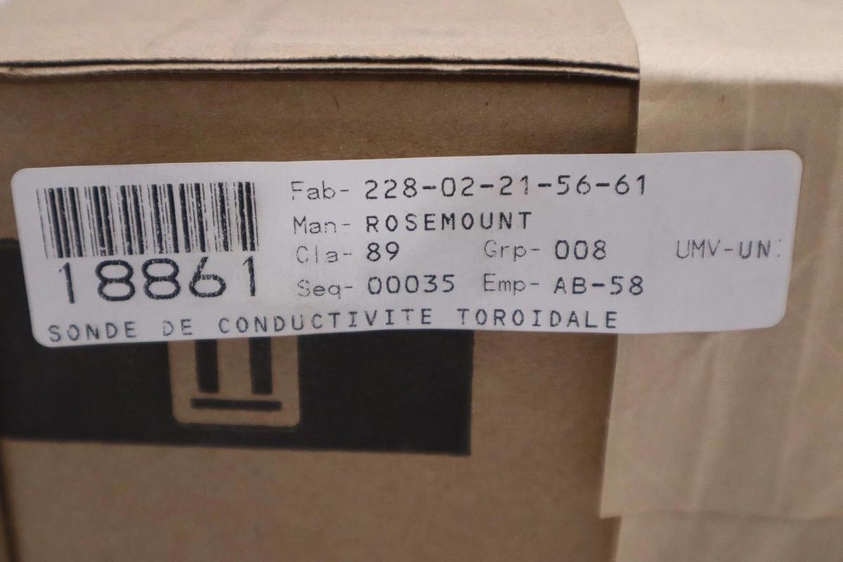 Used ROSEMOUNT 228-02-21-56-61 ANALYTICAL CONDUCTIVITY PROBE TOROIDAL SEALED - GF883