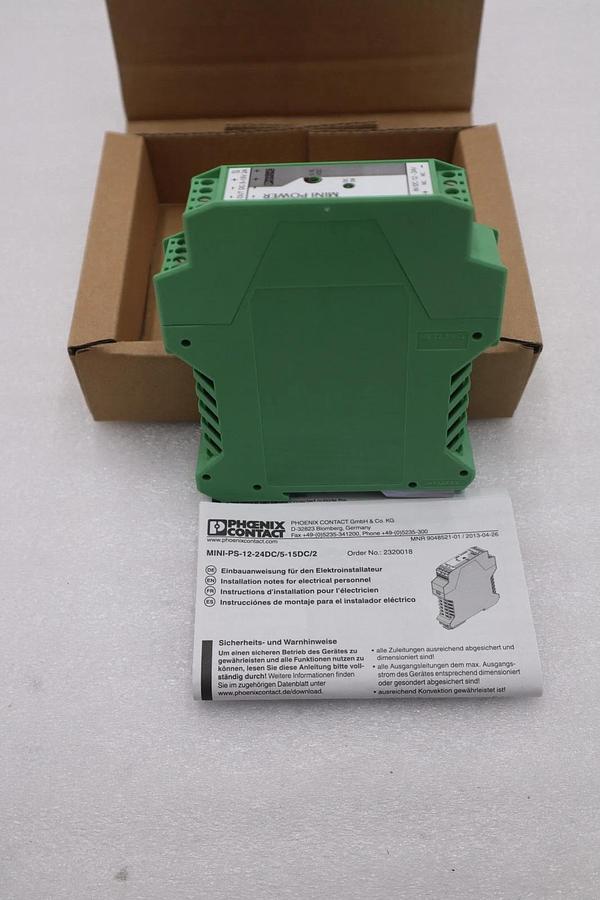 NEW OPEN BOX PHOENIX CONTACT MINI-PS-12-24DC/5-15DC/2 Power Supply STOCK G371A