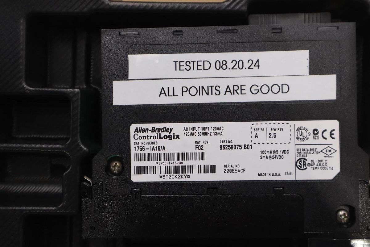 Allen Bradley 1756-IA16 /A INPUT MODULE 16PT 120 VAC 50/60HZ - STOCK GF29A
