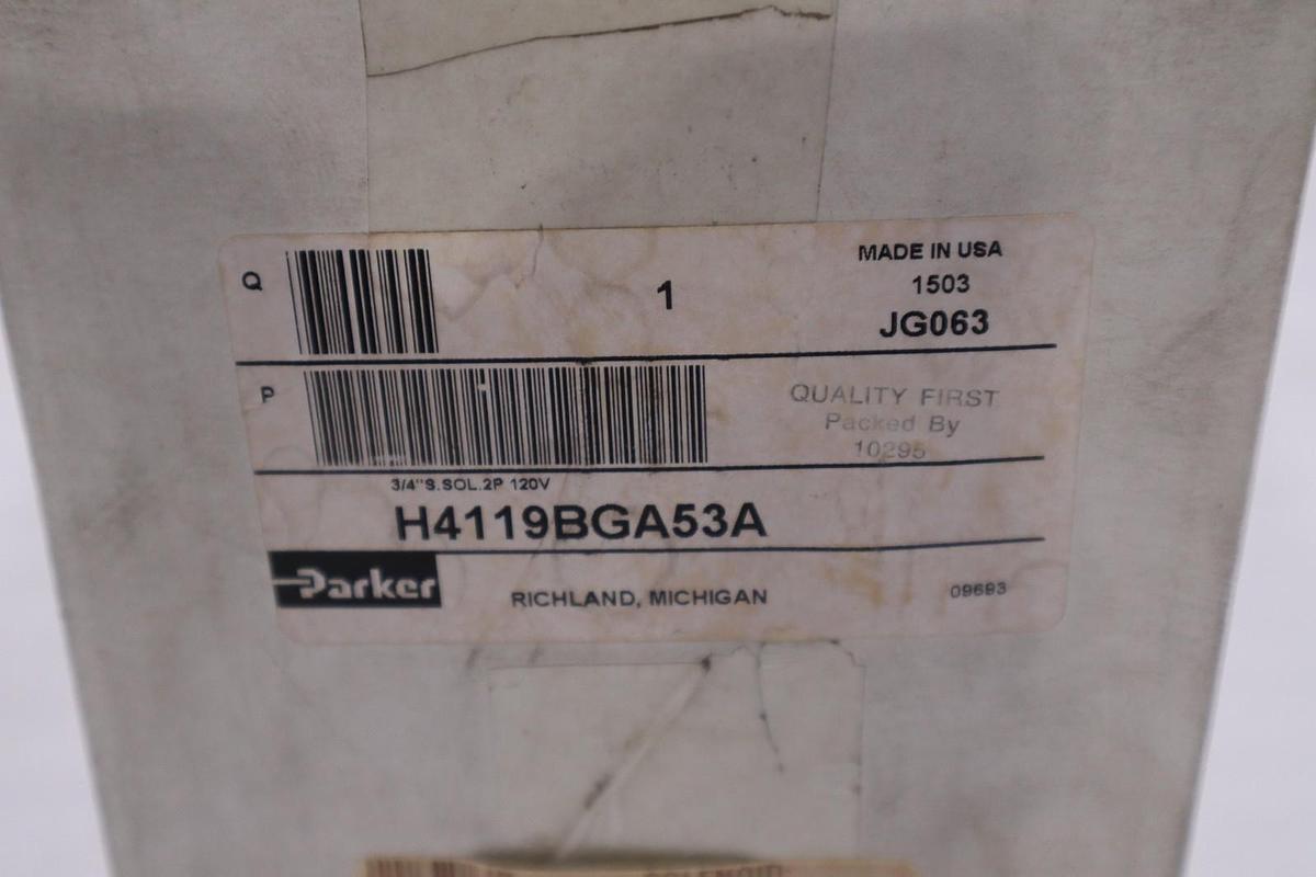 Parker H4119BGA53A Pneumatic Valve 150 PSI 120V - STOCK GF304