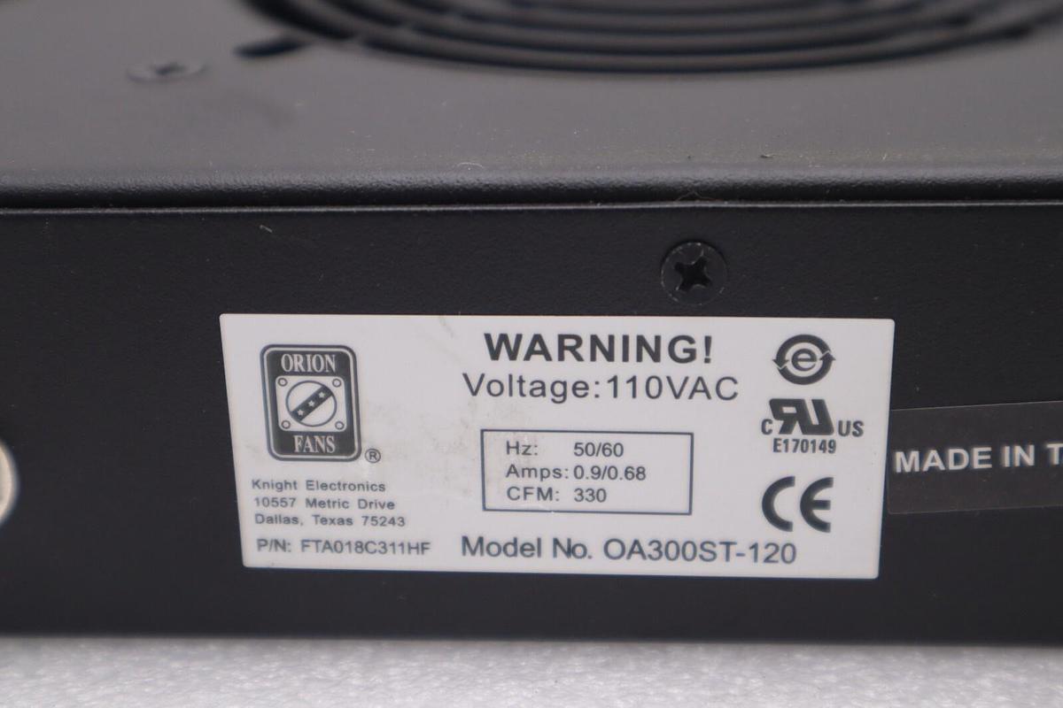 Used Orion Fans OA109AP-11-1TB Cooling Fan 104 CFM 3000 RPM STOCK 2466C