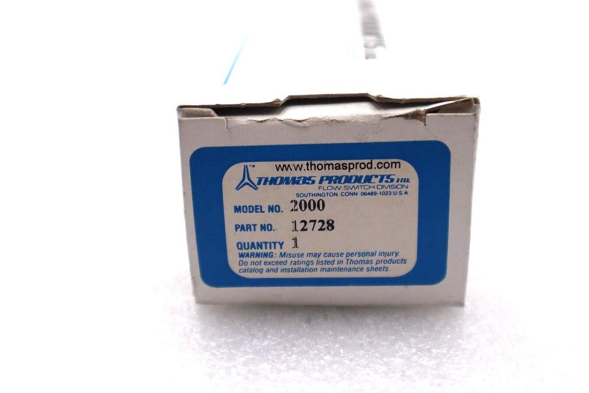 Used THOMAS PRODUCTS MODEL 200 FLOW SWITCH P/N 12728 FLOW RATE 3.0 #K-1866