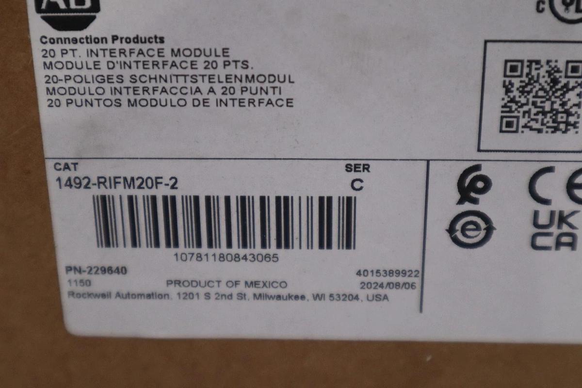 Used ALLEN BRADLEY 1492-RIFM20F-2 DIGITAL MODULE 0-265V AC/DC - STOCK GF24A
