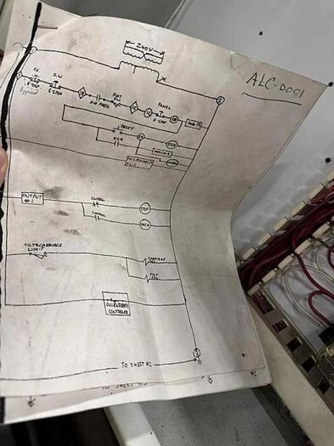 Used 72" DUSENBERY 613 COUNTER ROLL SLITTER REWINDER
