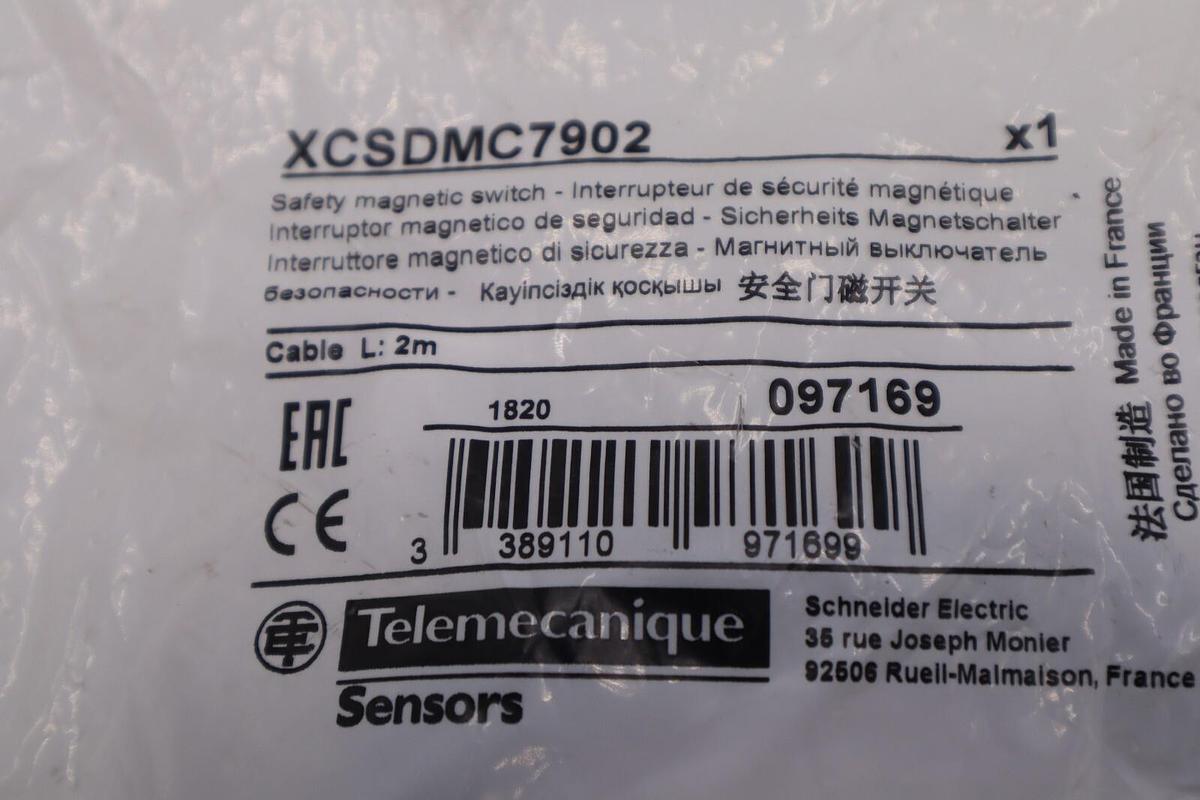 SCHNEIDER TELEMECANIQUE XCSDMC7902 MAGNETIC SWITCH 2NC W/O LED PLC STOCK B-1615