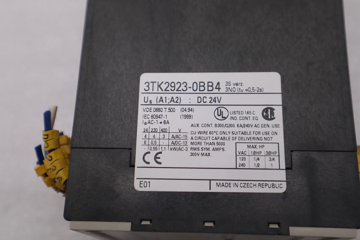 Used SIEMENS 3TK2923-0BB4 CONTACTOR 24 VDC FREE SHIPPING USED UNIT STOCK 5267