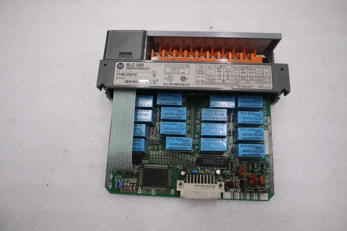 Used AB 1746-OW16 SER B ALLEN BRADLEY OUTPUT MODULE STOCK 5345A