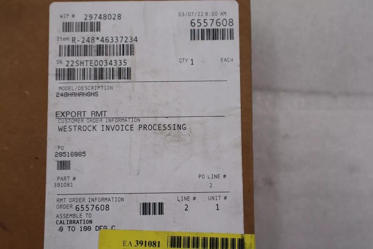 EMERSON ROSEMOUNT 248HANAN0NS 12-42.4VDC NSMP STOCK 3707