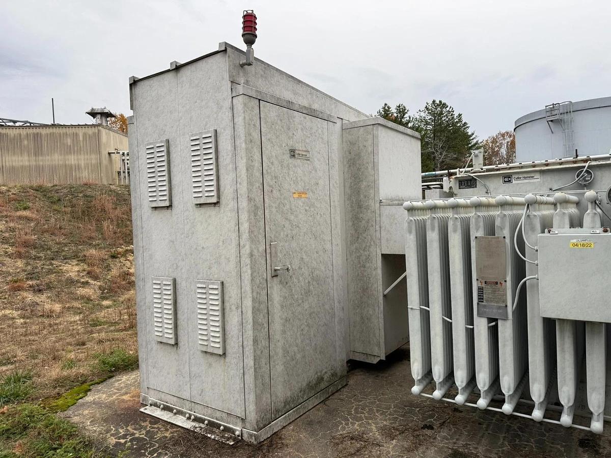 Used CUTLER HAMMER 2500 kVA HV 13.8kV–600Y/346V Substation Transformer W/ Switchgear