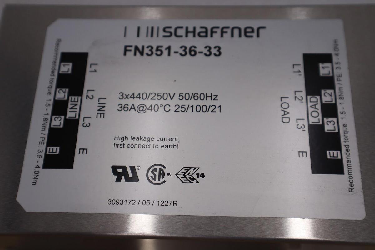 SCHAFFNER FN351-36-33 / FN3513633 (NEW NO BOX) STOCK H737