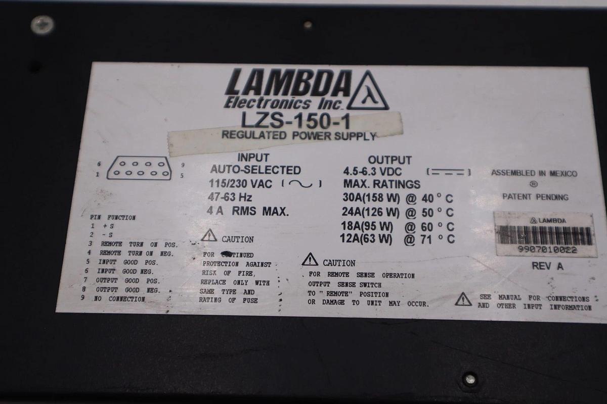 Used LAMBDA LZS-150-1 REGULATED POWER SUPPLY STOCK H1227