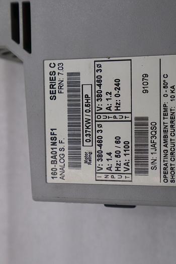 Used ALLEN BRADLEY 106-BA03NSF1P1 SERIES C 0.75KW/1HP IP20 #L-754