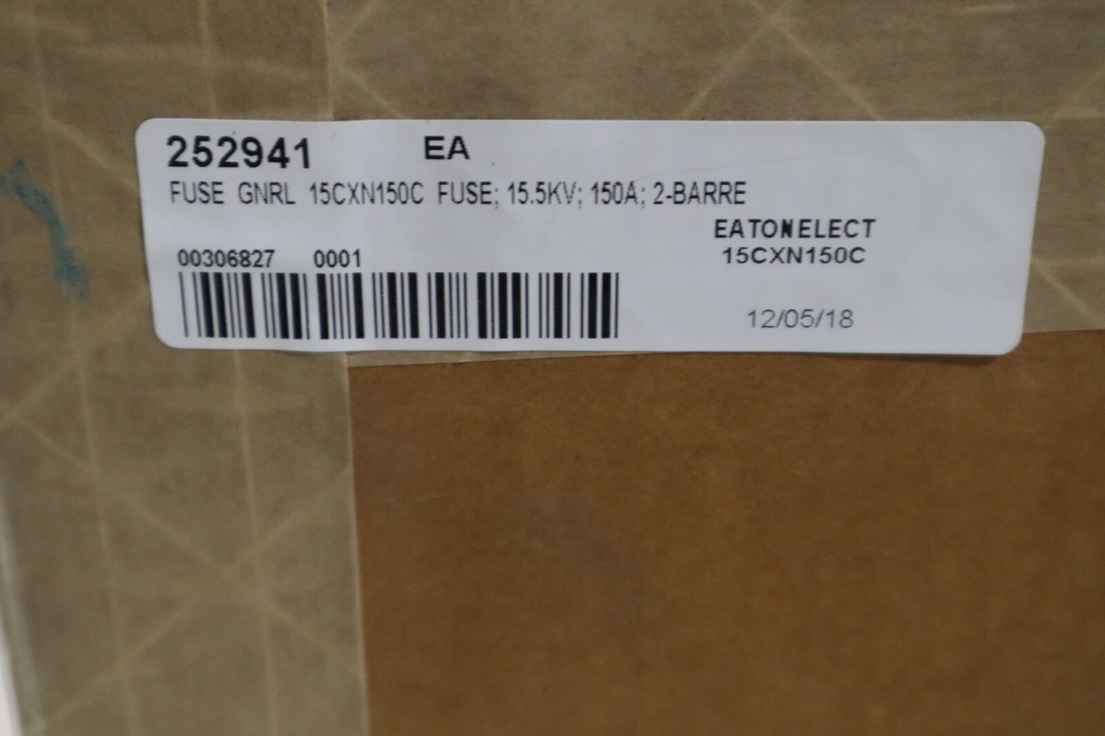 EATON CUTLER HAMMER 15CXN-150C / DOUBLE BARREL HIGH VOLTAGE FUSE NEW #G155