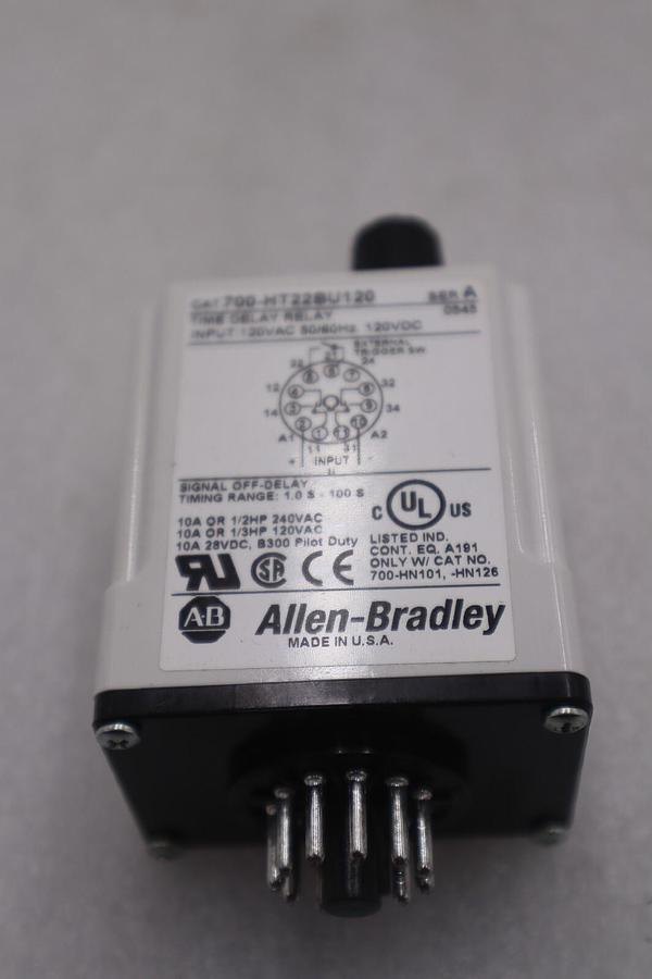 ALLEN BRADLEY 700-HT22A1 SER. A TIME DELAY RELAY 120VAC NEW STOCK K-3178