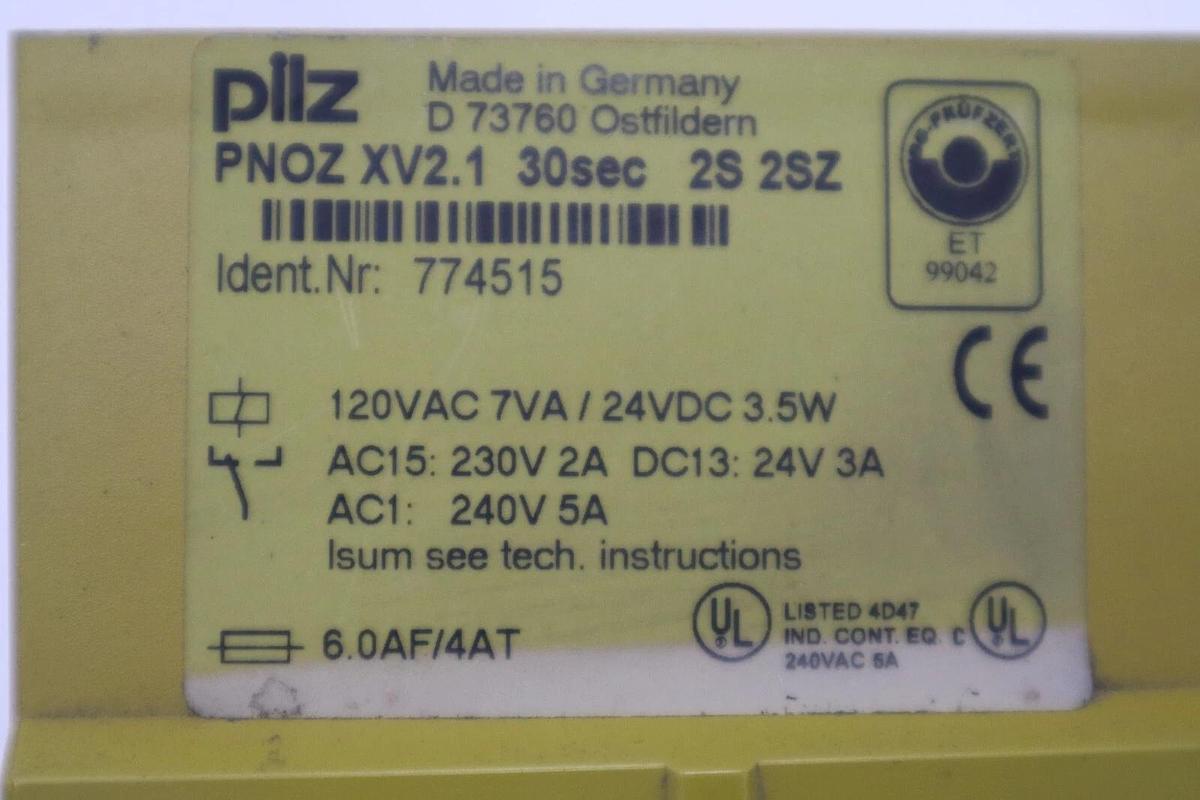 Used PILZ PNOZ XV2.1 SAFETY CONTROL RELAY STOCK 3419-D