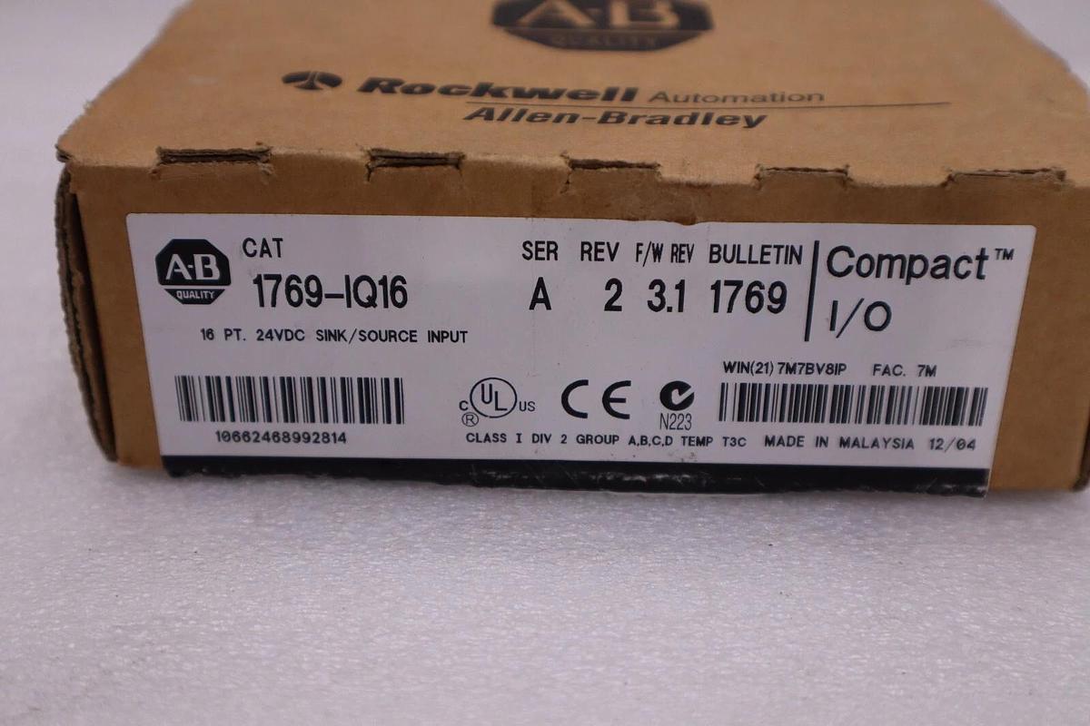 ALLEN-BRADLEY 1769-IQ16 SERIES A  INPUT MODULE STOCK NEW IN BOX STOCK H671A