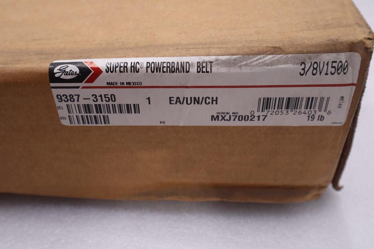 GATES 3/8V1500 9387-3150 SUPER HC POWERBAND BELT - STOCK K4047