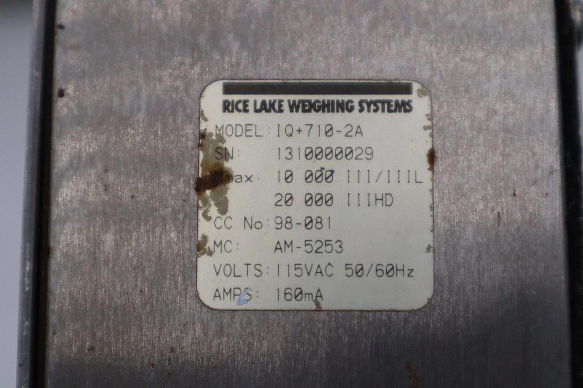 Used RICE LAKE  IQ+710-2A DIGITAL READOUT SCALE DISPLAY #1214-C