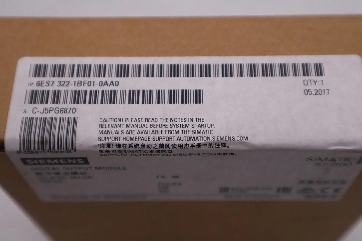 Used SIEMENS 6ES7 322-1BF01-0AA0 SIMATIC S7-300 NEW SEALED UNIT STOCK G385A
