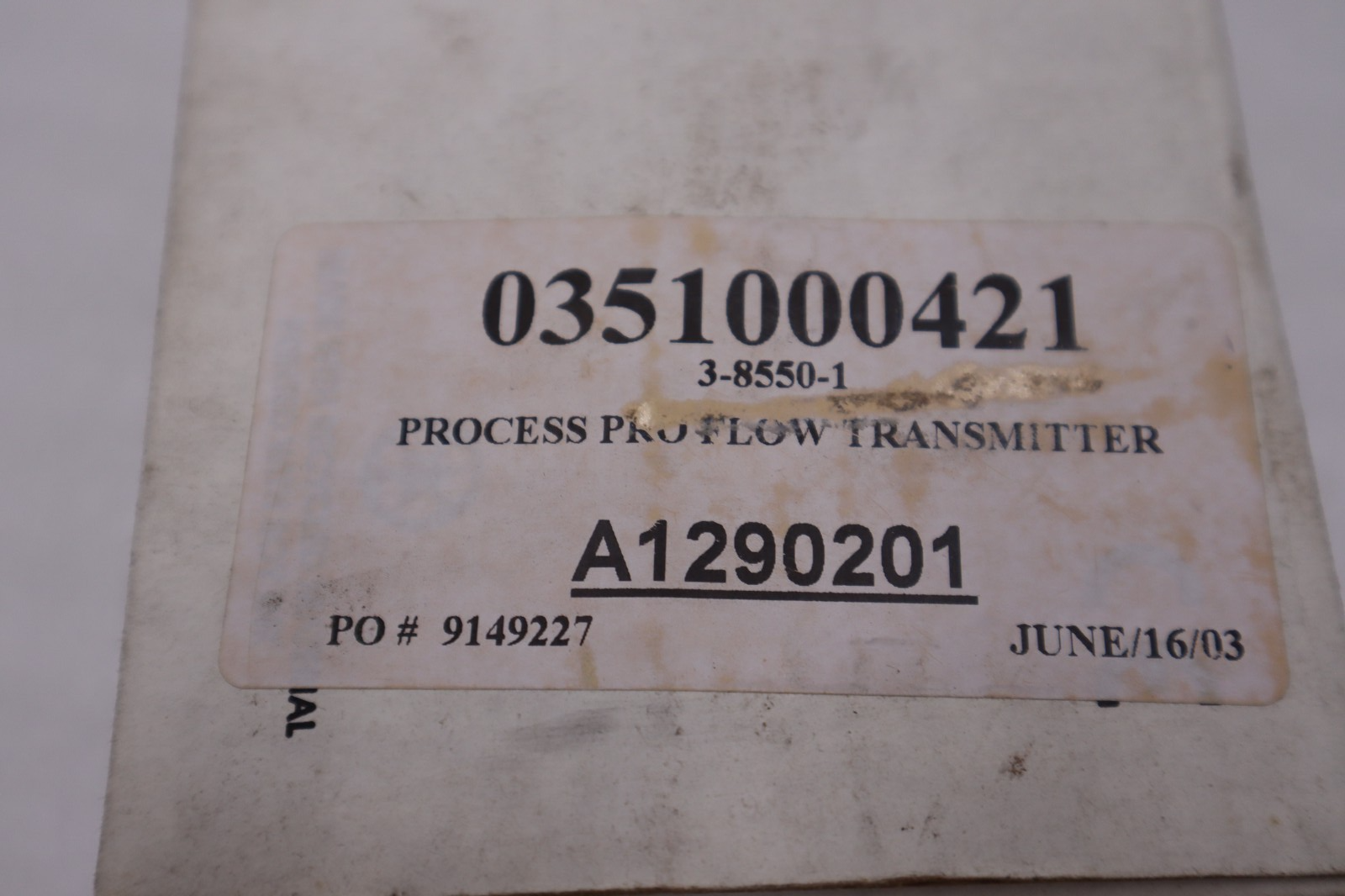 Used GEORGE FISCHER SIGNET 159000047 385501 PROCESS FLOW METER 3-8550-1 NEW #5581A