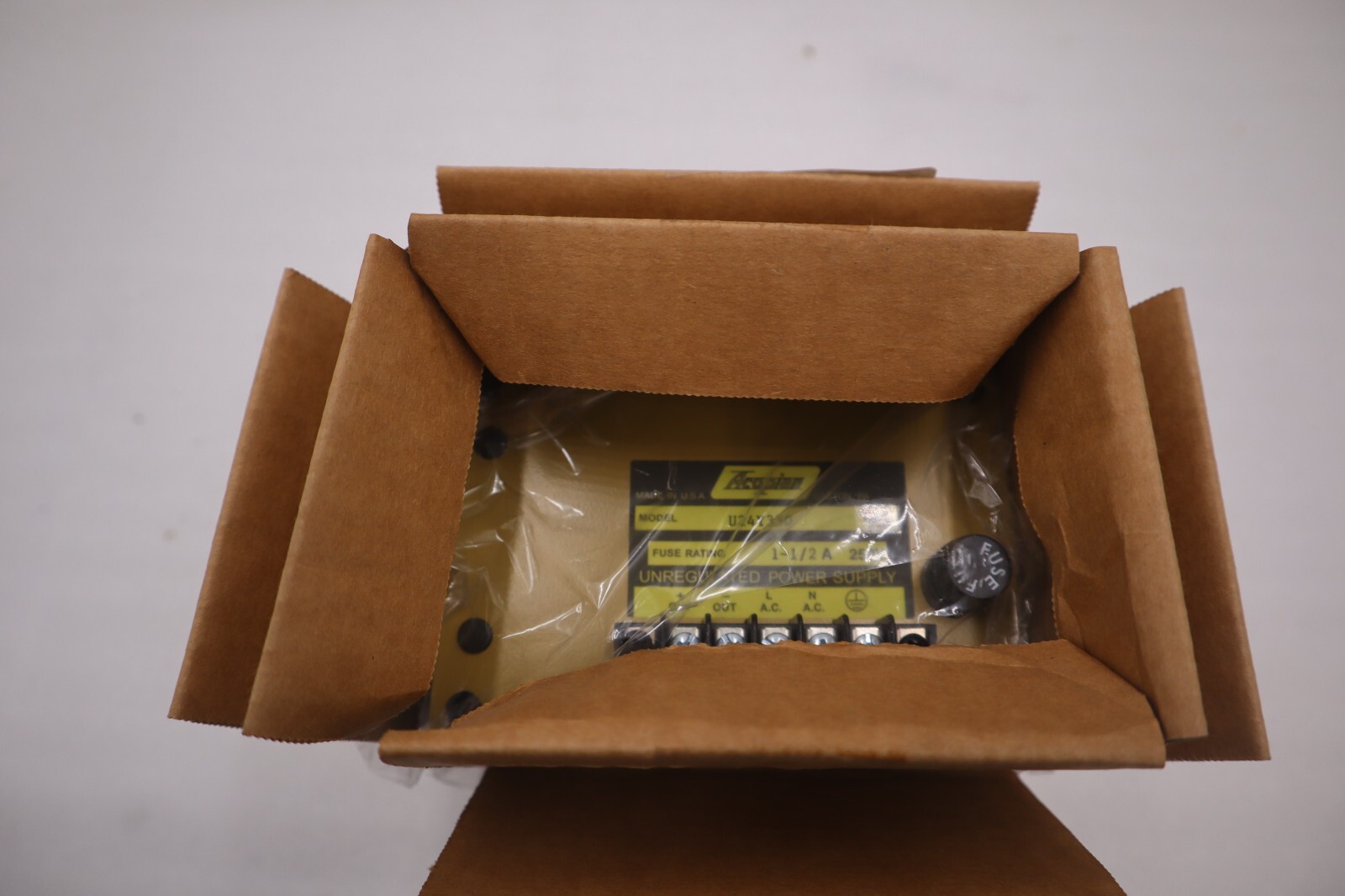 Used NEW OPEN BOX ACOPIAN U24Y350 250V 1-1/2A POWER SUPPLY STOCK G485A