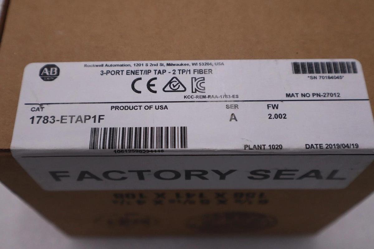 New Allen Bradley 1783-ETAP1F Series A EtherNet/IP Tap 3-Port NEW SEALED #G123A