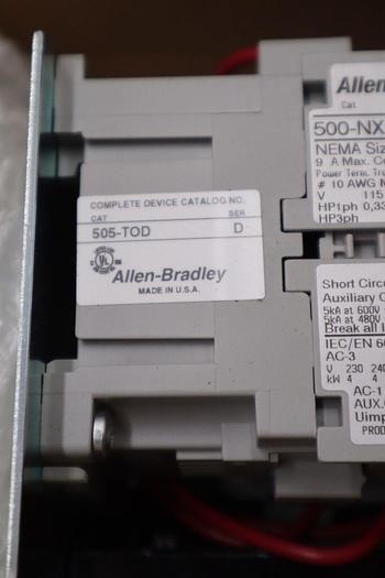 NEW OPEN BOX ALLEN BRADLEY 505-TOD SER. D NSMP STOCK 2563C