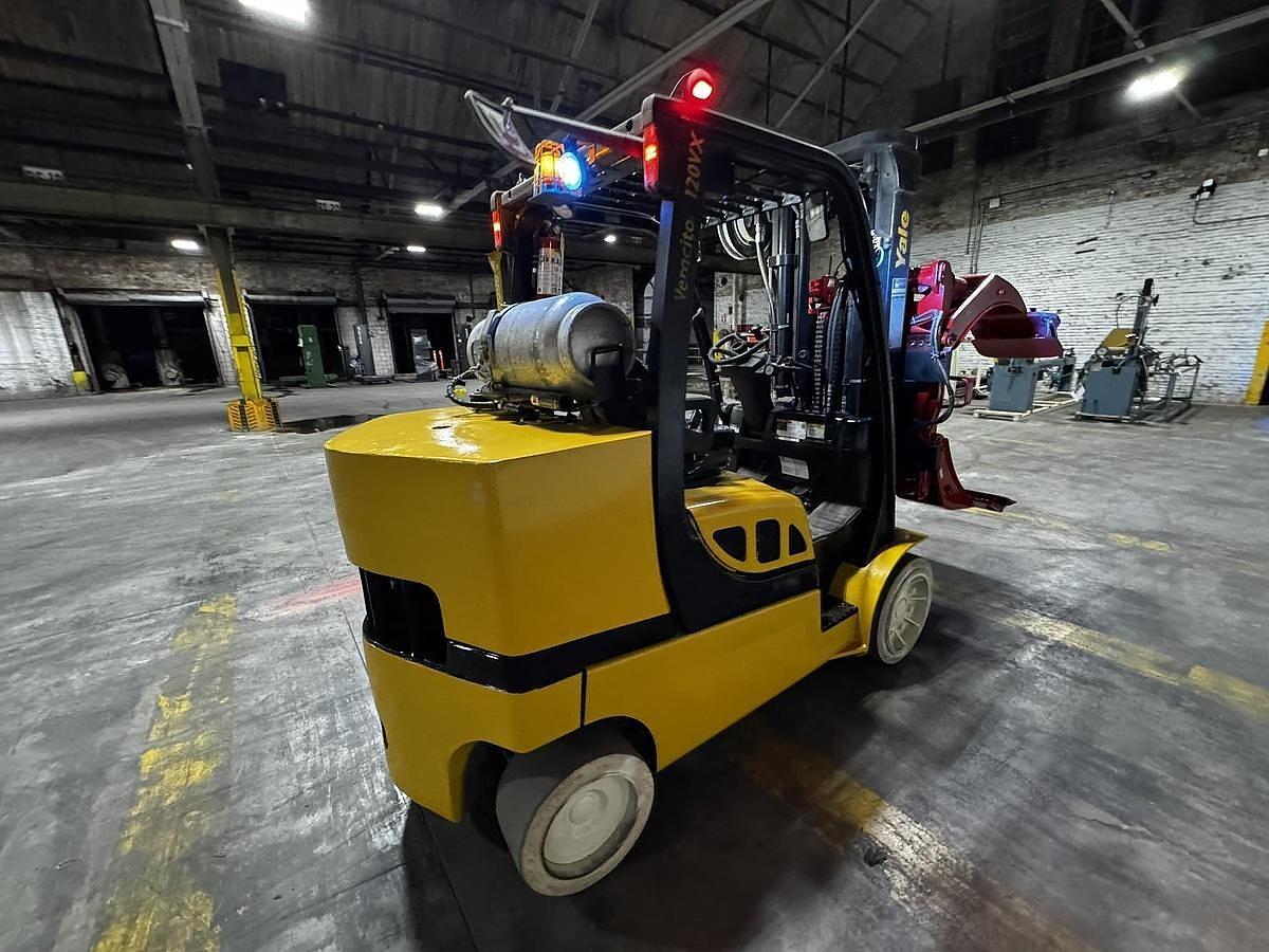 Used 12,000 POUND YALE GC120VXPRS FORKLIFT WITH 72" BOLZONI CLAMP MANUFACTURED 2021