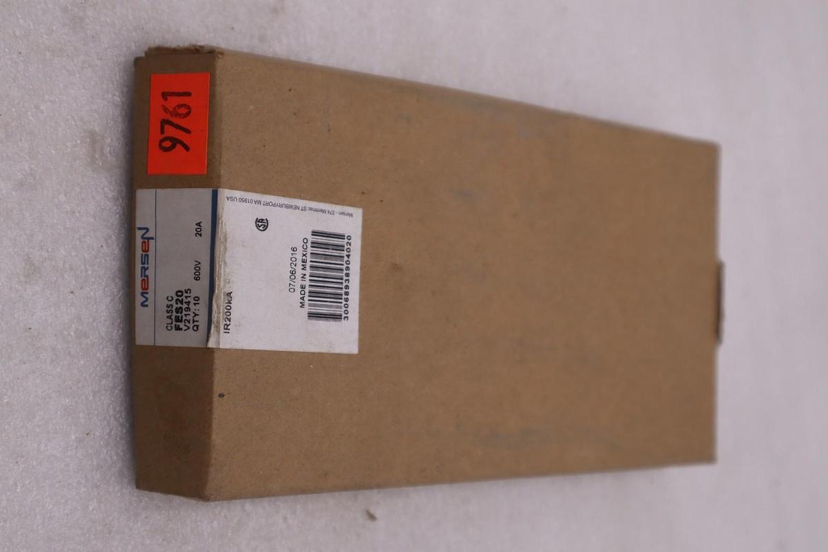 BOX OF 10 - Mersen FES20 FES-20 20A 600V Fuse - STOCK K1655A