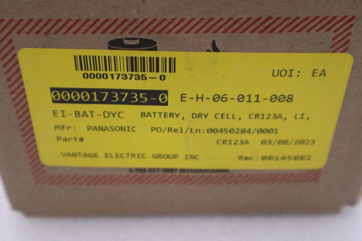 Used Streamlight 3V CR123A Lithium Batteries (2 Pack) 85175 (BOX OF 12) STOCK G519A