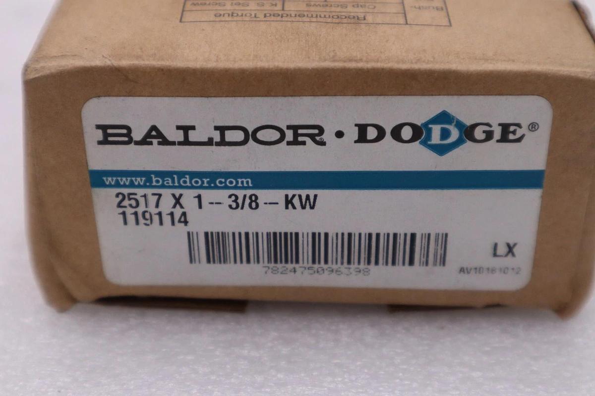 Used LOT OF 2 NEW BALDOR DODGE 119114, 2517X1-3/8-KW TAPER-LOCK BUSHING STK H939A
