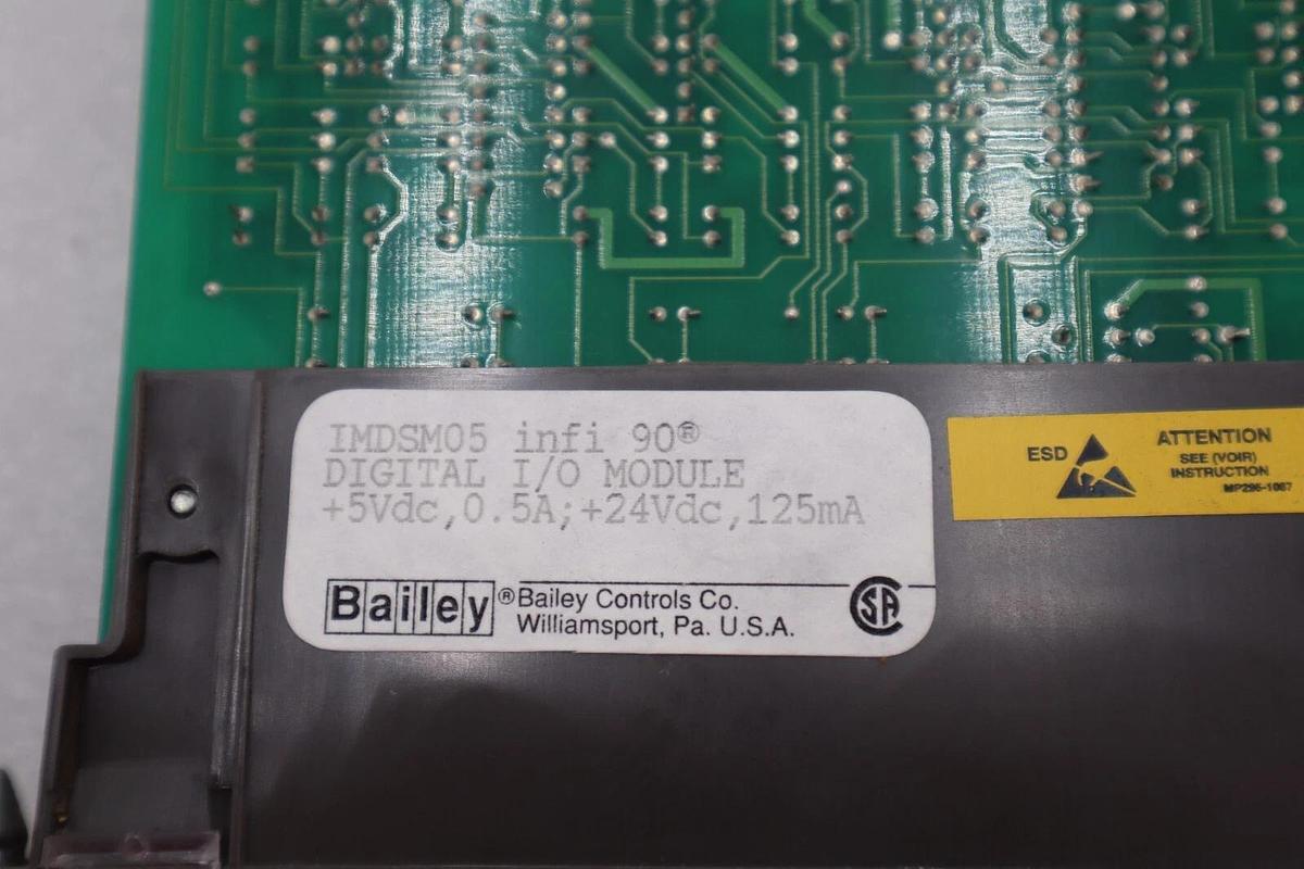 Used Bailey IMDSM05 infi 90 Digital I/O Module 125mA SADR 44 3B-8-8 Stock #K-1631