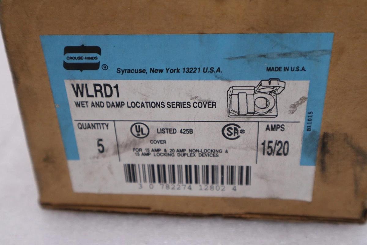 Used Eaton Crouse Hinds WLRD1 Wet And Damp Locations Cover - STOCK 5619CC